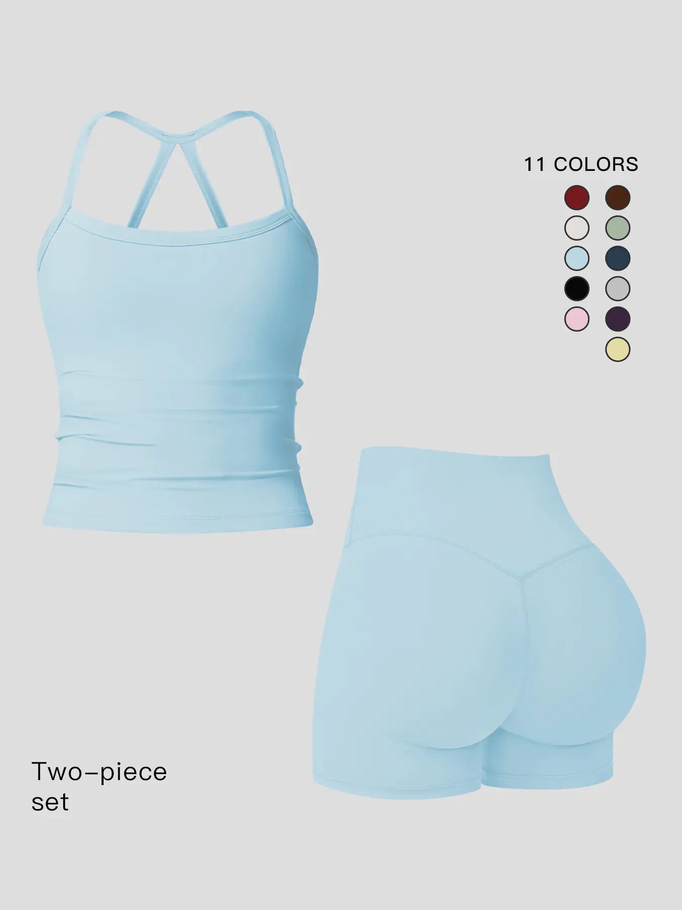 Women's Quick-Dry Yoga Set, Tight-Fitting Fleece Lined Activewear - image 8