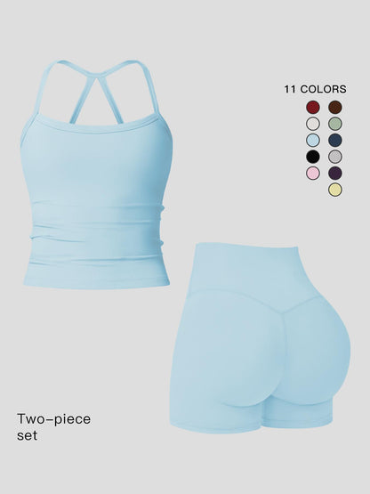Women's Quick-Dry Yoga Set, Tight-Fitting Fleece Lined Activewear - image 25