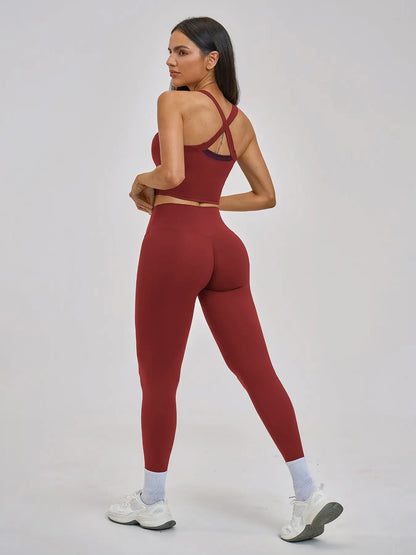 Cross-Back Sportswear Set, Quick-Dry Running & Fitness - image 6