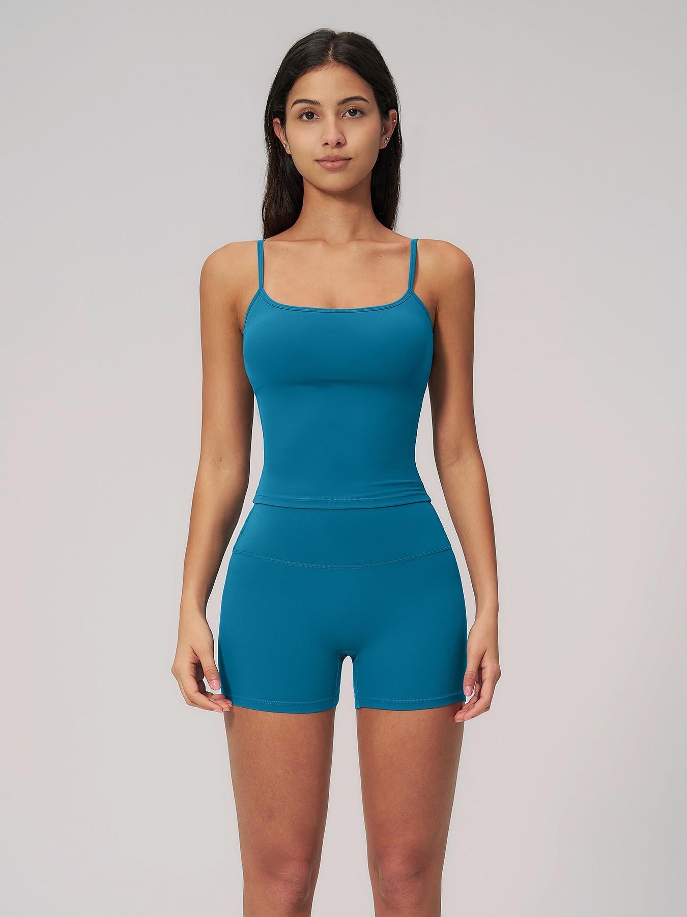 Creamy Soft Shockproof Sports Tank Top Set, High Waist Butt Lifting Fitness Wear - image 15