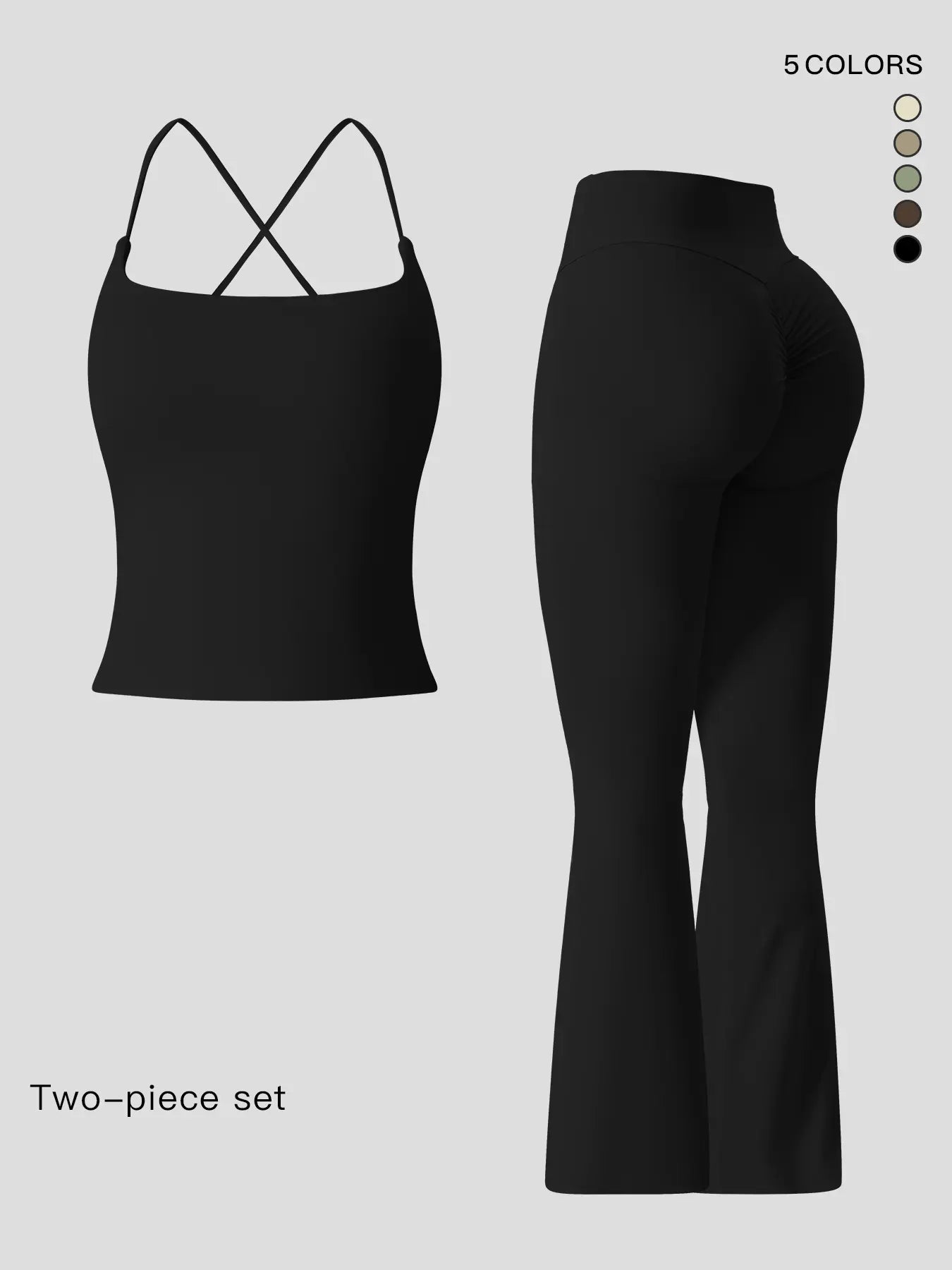 Women's Sportswear Two-Piece Set High-Strength Support Yoga Quick-Dry Form Fitting Activewear…