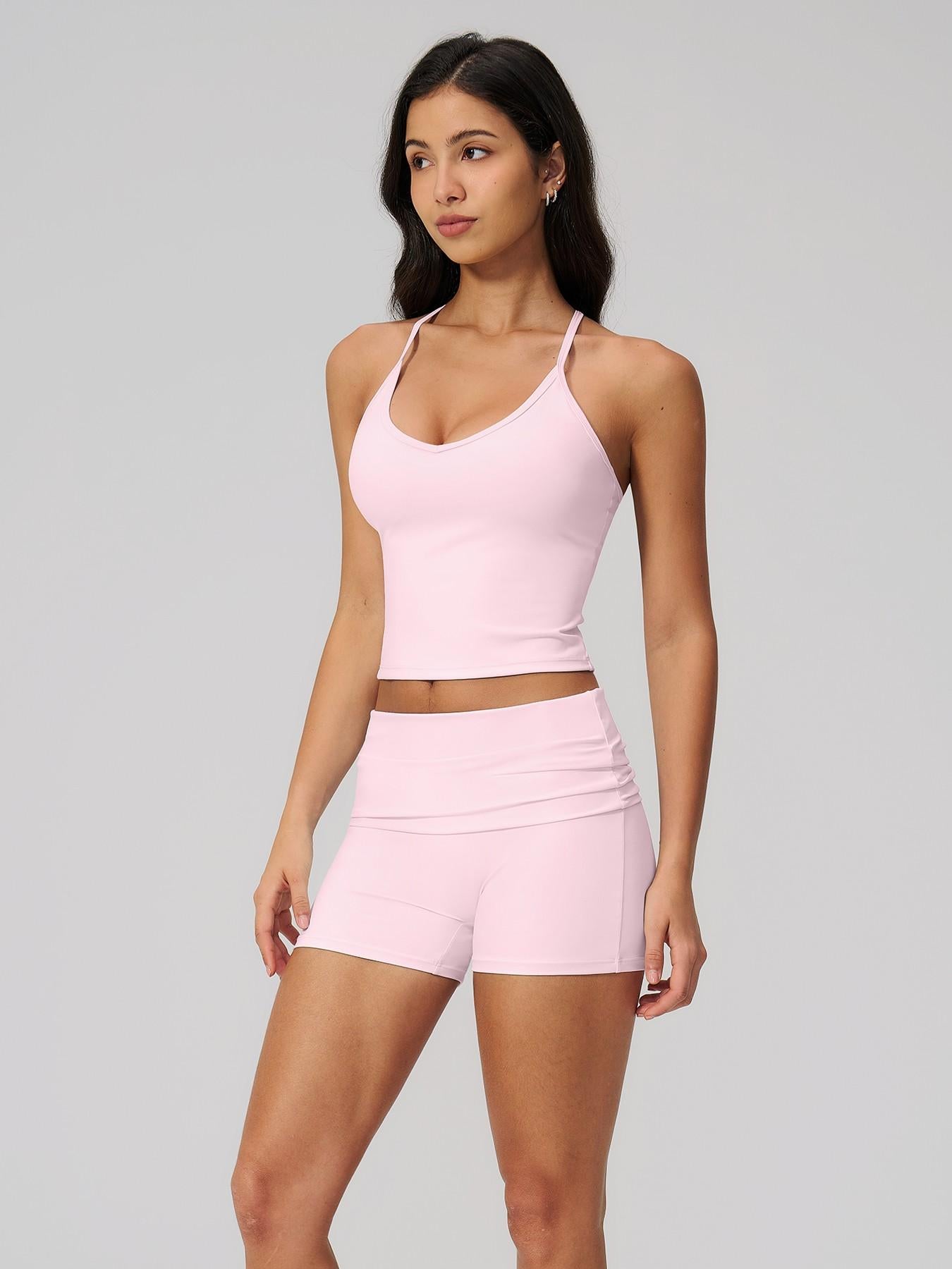 Cross-Border Fuzzy Yoga Set, Halter Backless High-End Fitness Running Sports Yoga Wear - image 16