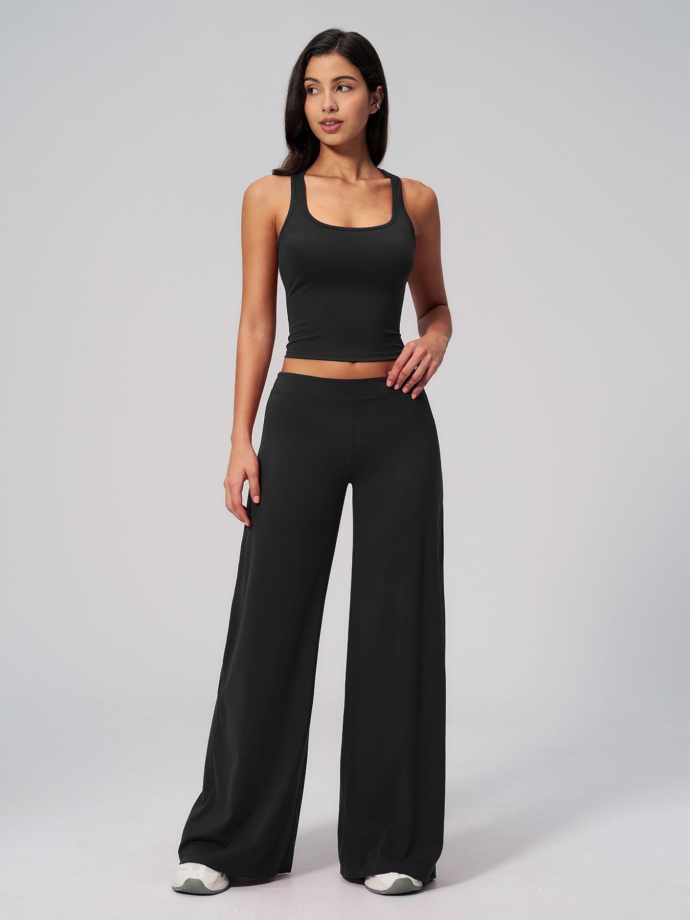 Low Waist Fitted Yoga Set for Women, Quick-Dry Athletic Sportswear for Running and Fitness - image 15