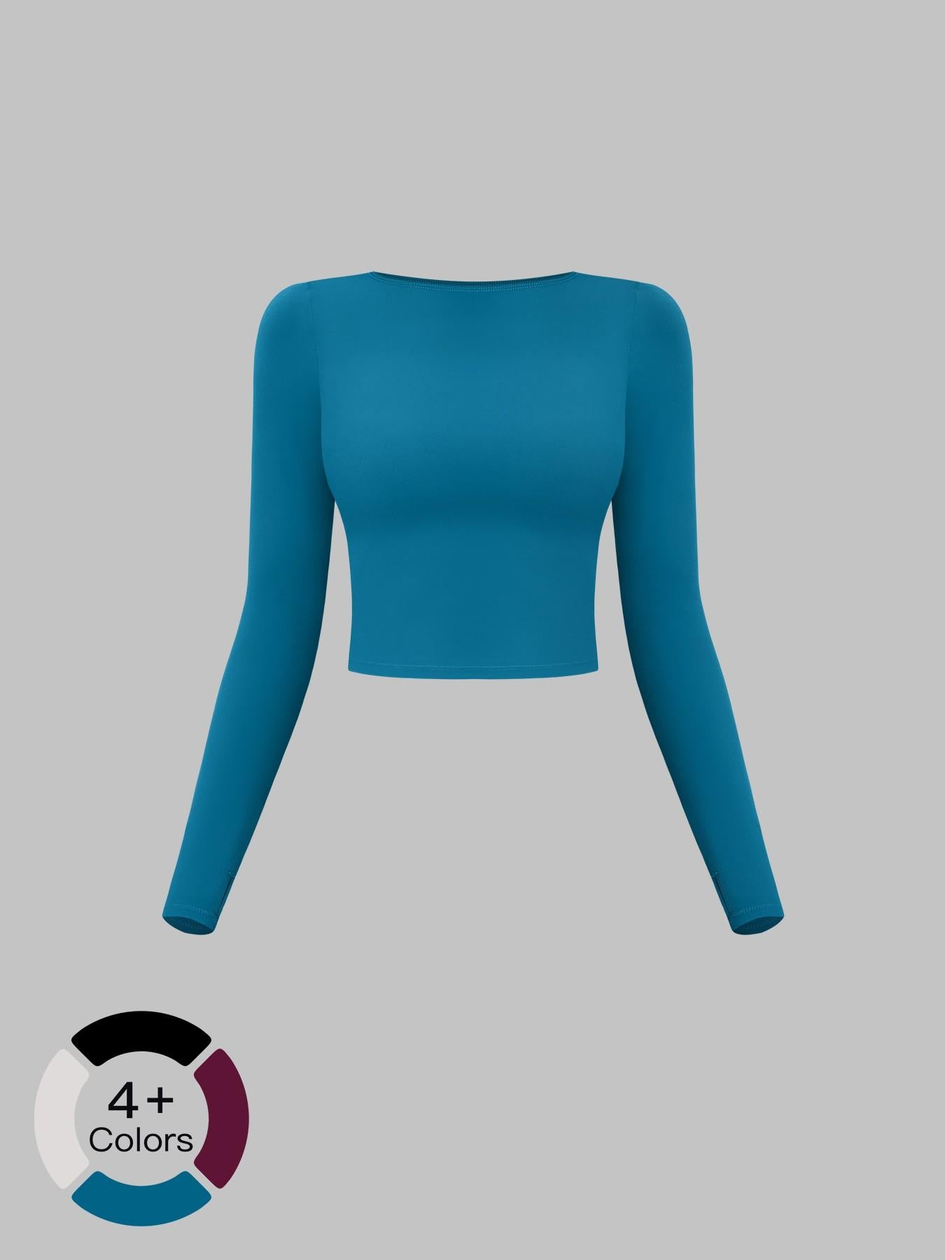 Cross-Border Summer Creamy Fleece Yoga Top Active Tops Long Sleeve, Outdoor Sports Running Fitness… - image 19