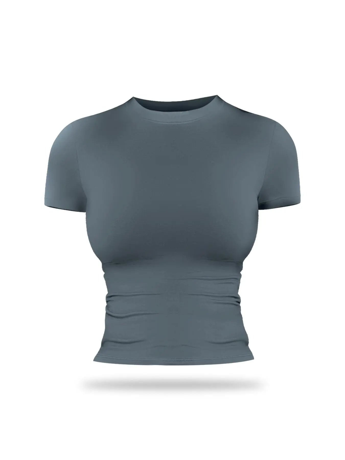 Women's Solid Color Sports Tee, Fitness Sport Top