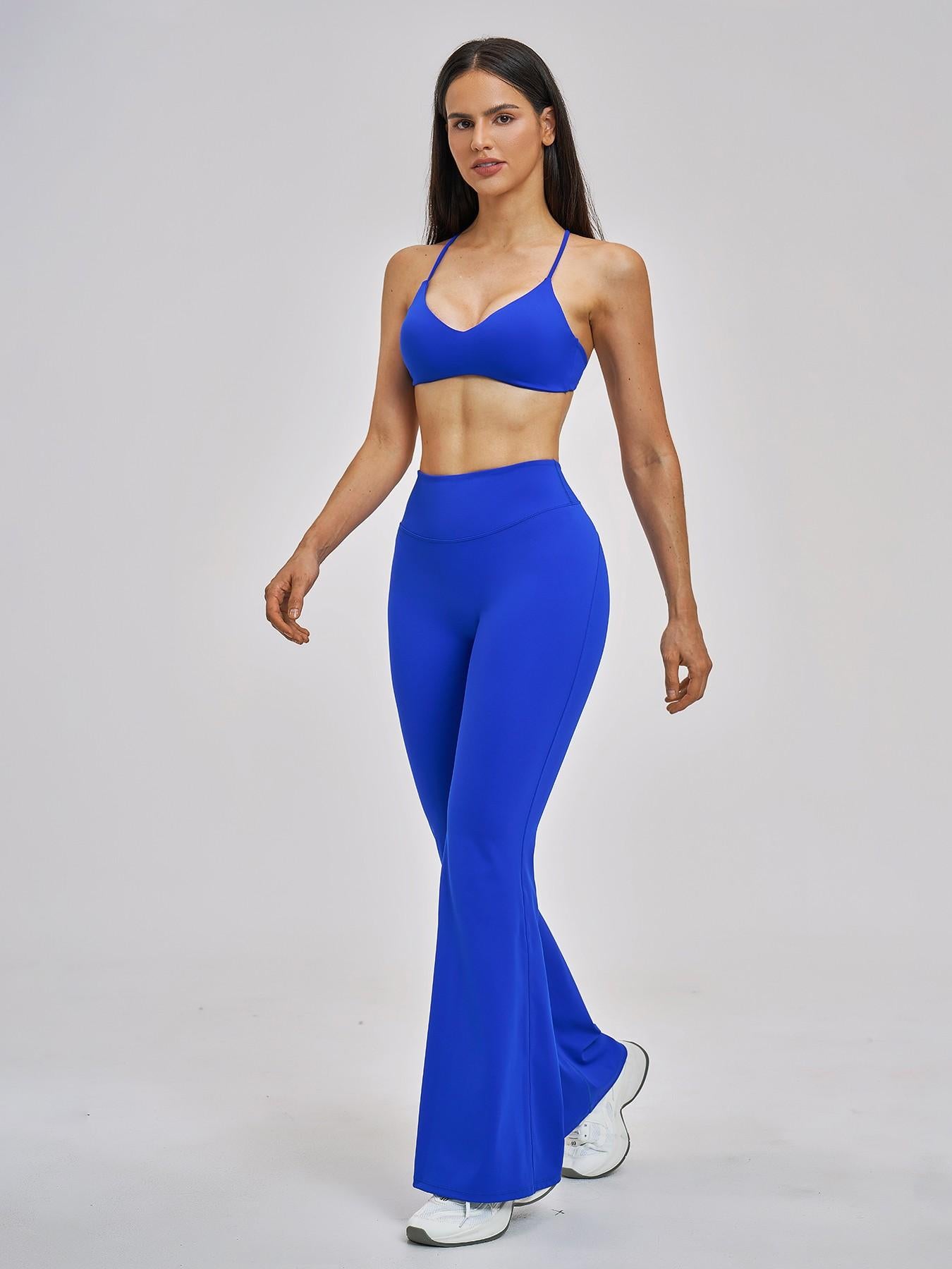 Cross-Border Tight Back Yoga Set, Fleece Fashion Micro Fitness Sports Set - image 15