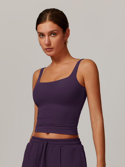Women's Solid Color Sports Singlet with Built-In Bra Cups, High Stretch Comfortable Breathable Quick… - image 16