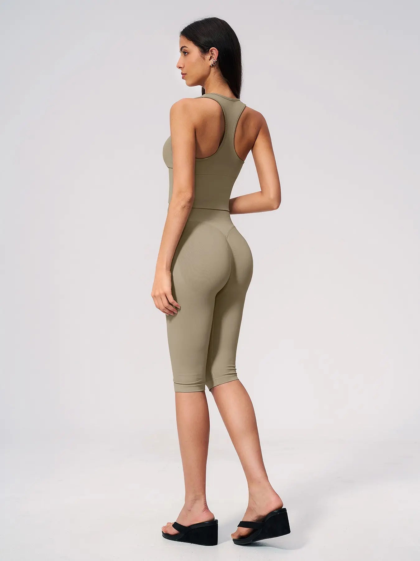 Women's Yoga Set, High-End V Neck Fitness Wear - image 8