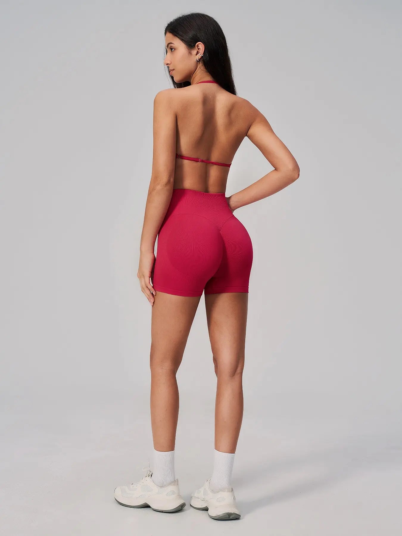 European and American Style Yoga Set for Women, Waist Cinching Tight Fit Peach Butt Quick-Dry Running… - image 6
