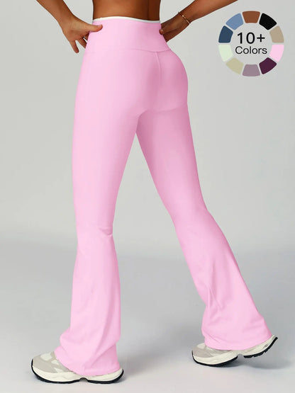 High-Waisted Quick-Dry Wide-Leg Active Pants, Activewear Bottoms