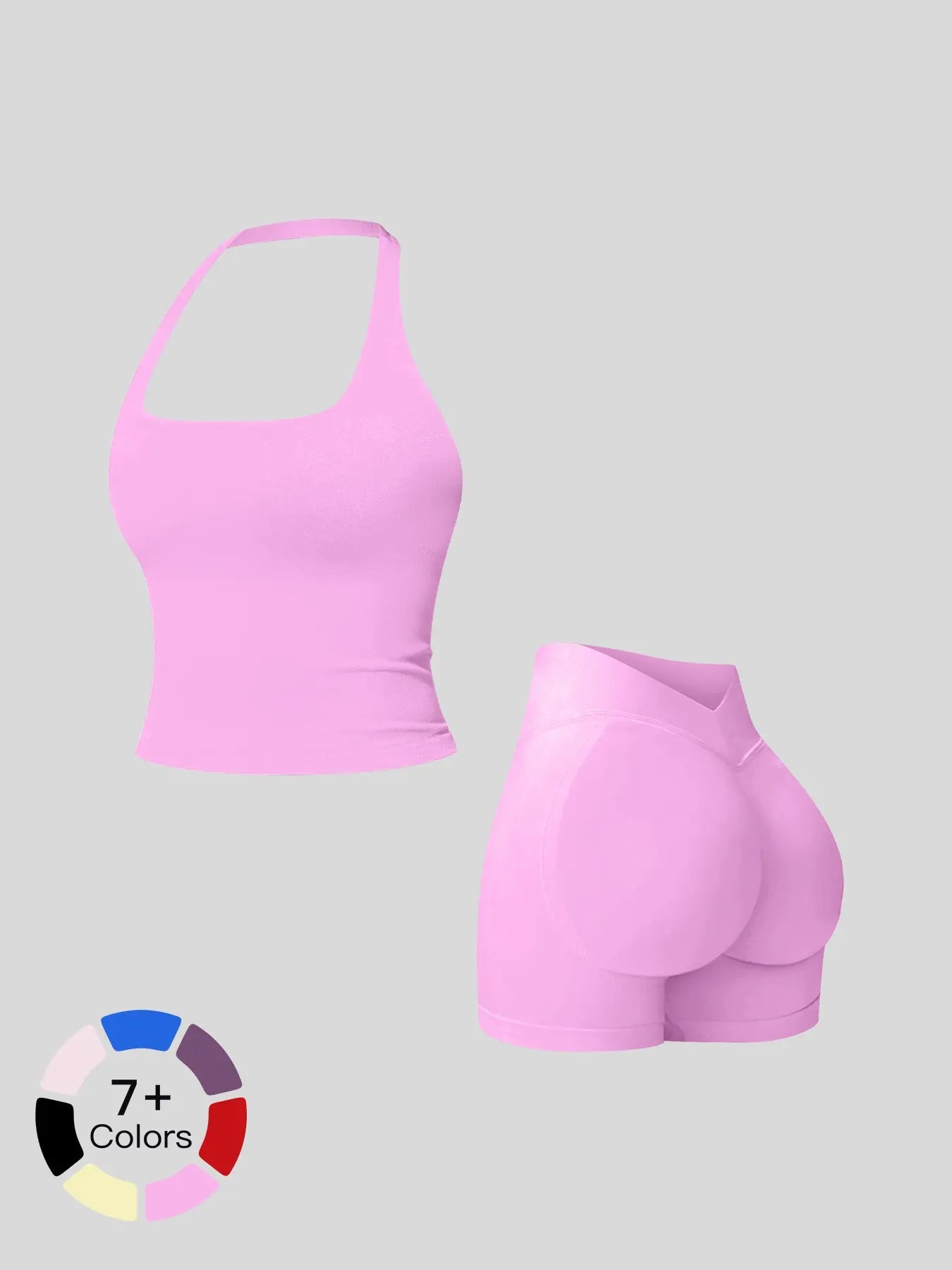 Seamless Yoga Set for Women, Tight Running Quick-Dry Sports Tank Top - image 5
