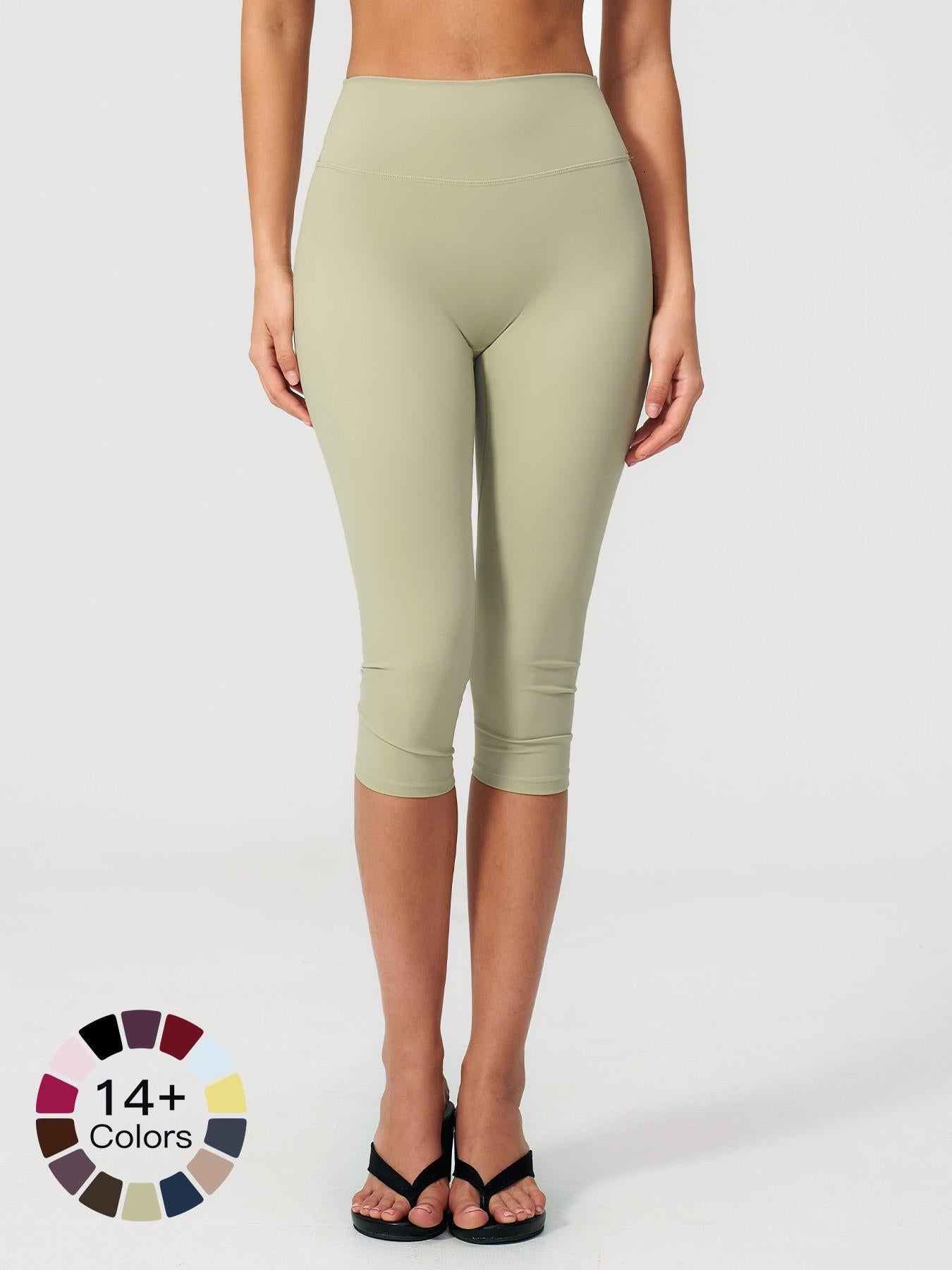 Cross-Border Fleece Yoga Pants, High-Waisted Tight Fit Slimming Gym Shorts - image 19