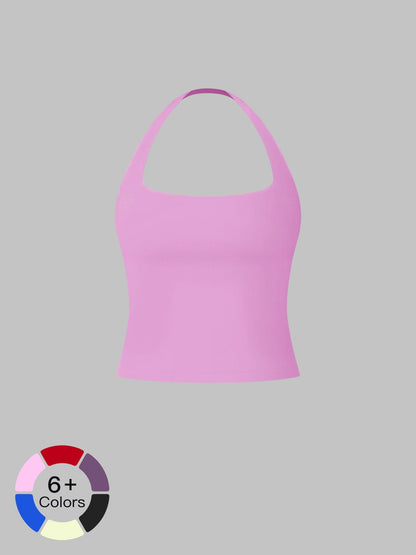 Women's New Halter Yoga Tank Top, Outdoor Square Sport Fitness Tight Quick-Dry Vest - image 22