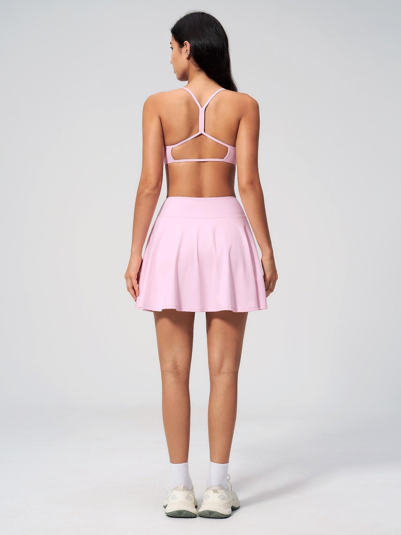 Two-Piece Sports Backless Yoga Set, Anti-Exposure Fake Two-Piece Running Sportswear - image 13