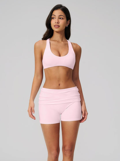 Women's Summer Cross Back Yoga Set, Two-Piece Outdoor Fitness Wear - image 14