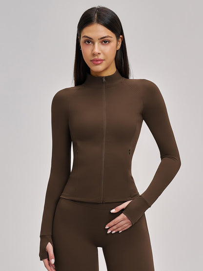 Women's Long Sleeve Yoga Jacket, Sports Outerwear - image 10
