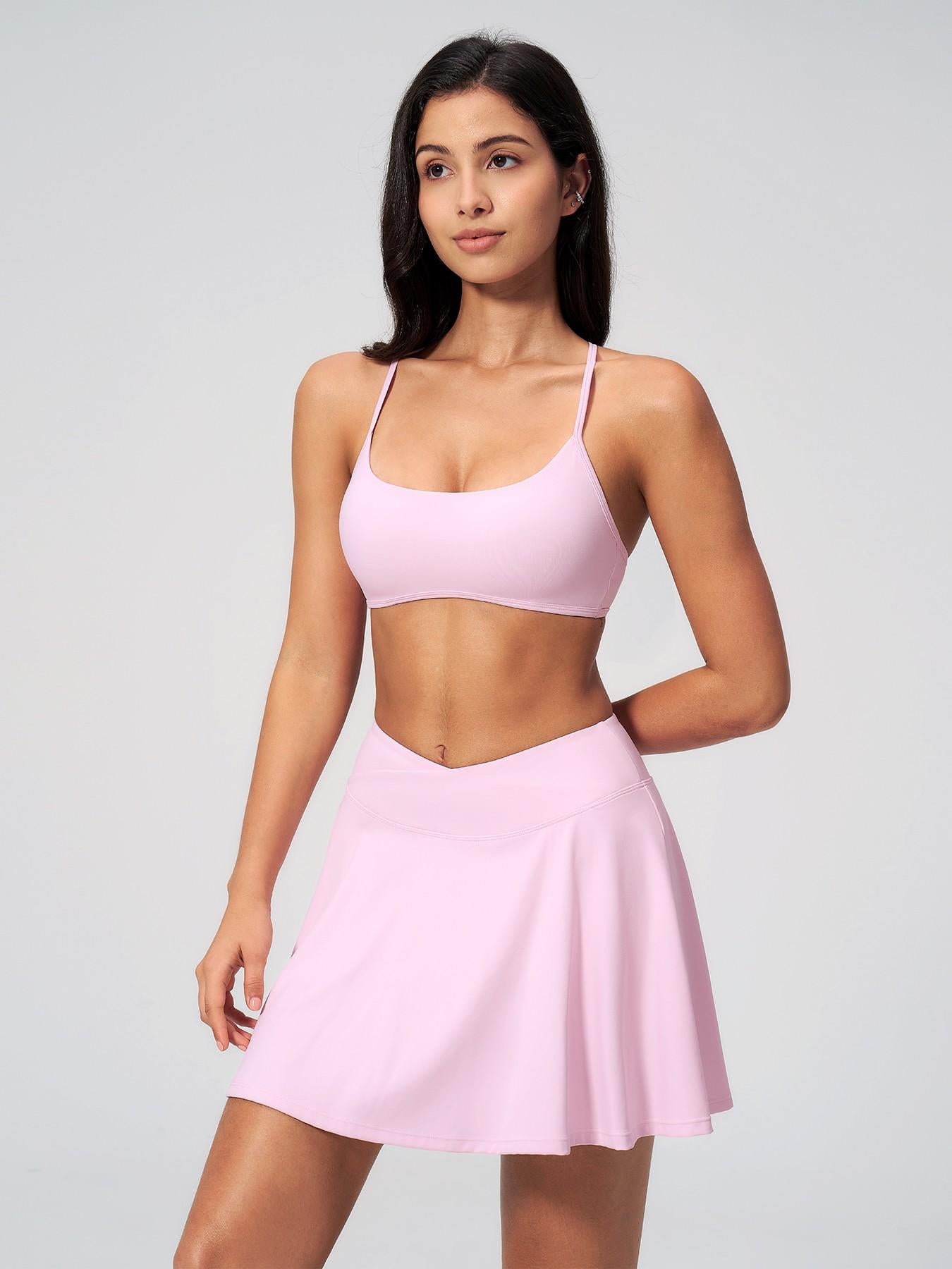 Two-Piece Sports Backless Yoga Set, Anti-Exposure Fake Two-Piece Running Sportswear - image 16