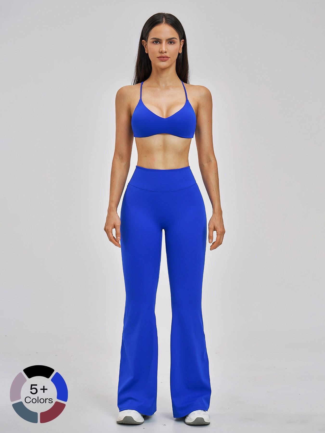 Cross-Border Tight Back Yoga Set, Fleece Fashion Micro Fitness Sports Set - image 11