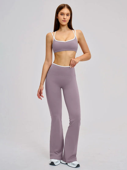 Women's Sporty Yoga Set, Tight-Fitting Backless Design - image 2