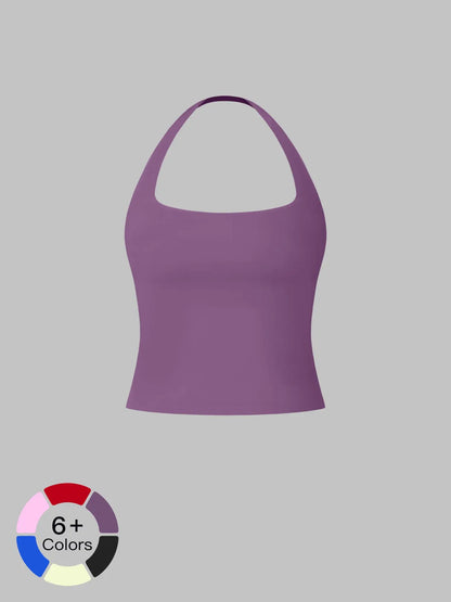 Women's New Halter Yoga Tank Top, Outdoor Square Sport Fitness Tight Quick-Dry Vest - image 2