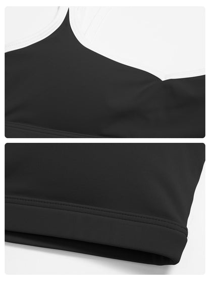 Colorblock Skin-Touch Sports Bra, Sporty Bra - image 13