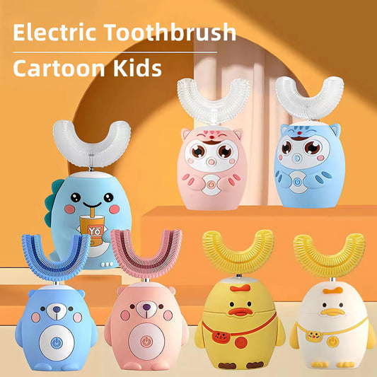 Sensory Electric U-Shaped Toothbrush Cartoon for kids