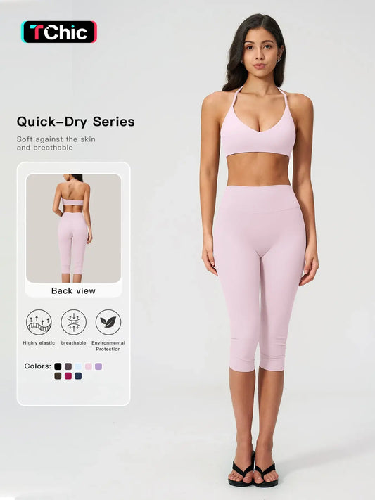 Cross-Border Fashion Casual Tight Yoga, Quick-Dry Summer Training Fitness Sports Set