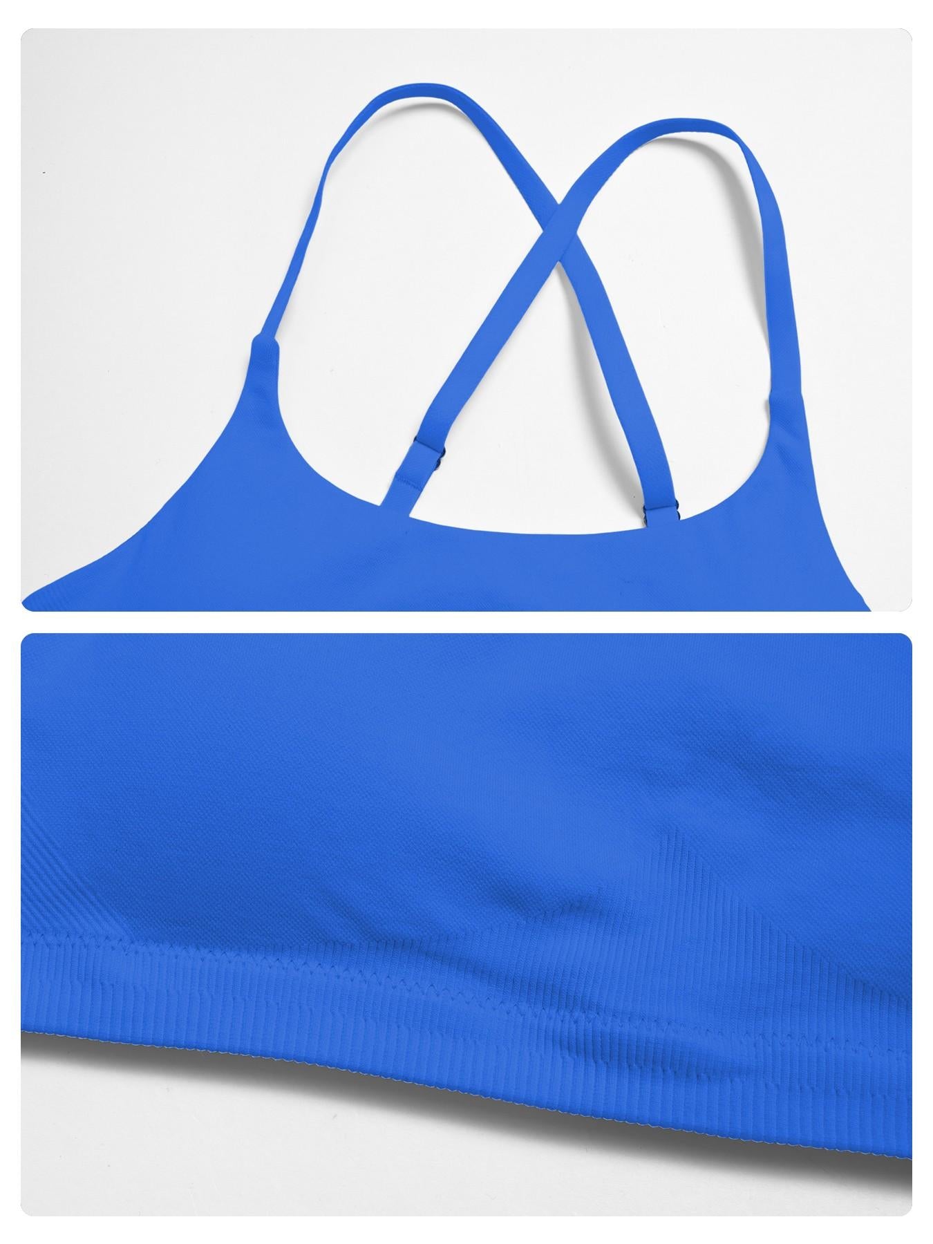 Seamless Cross Back Sports Bra, Adjustable Running Yoga Bra - image 16