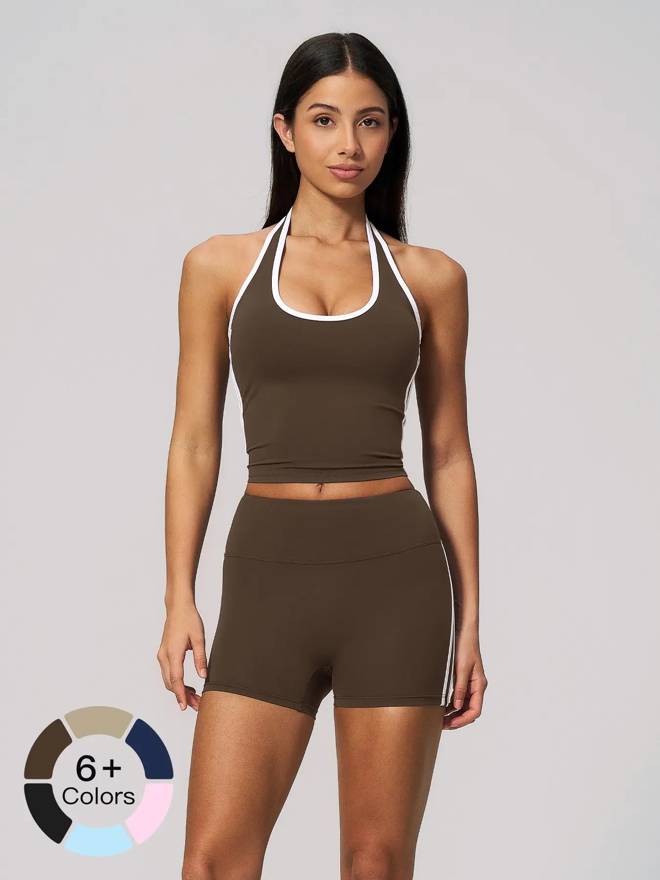 Bare Feel Yoga Set, Colorblock Pilates Training Wear