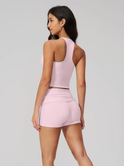 Cross-Border Fuzzy Yoga Set, Halter Backless High-End Fitness Running Sports Yoga Wear - image 5