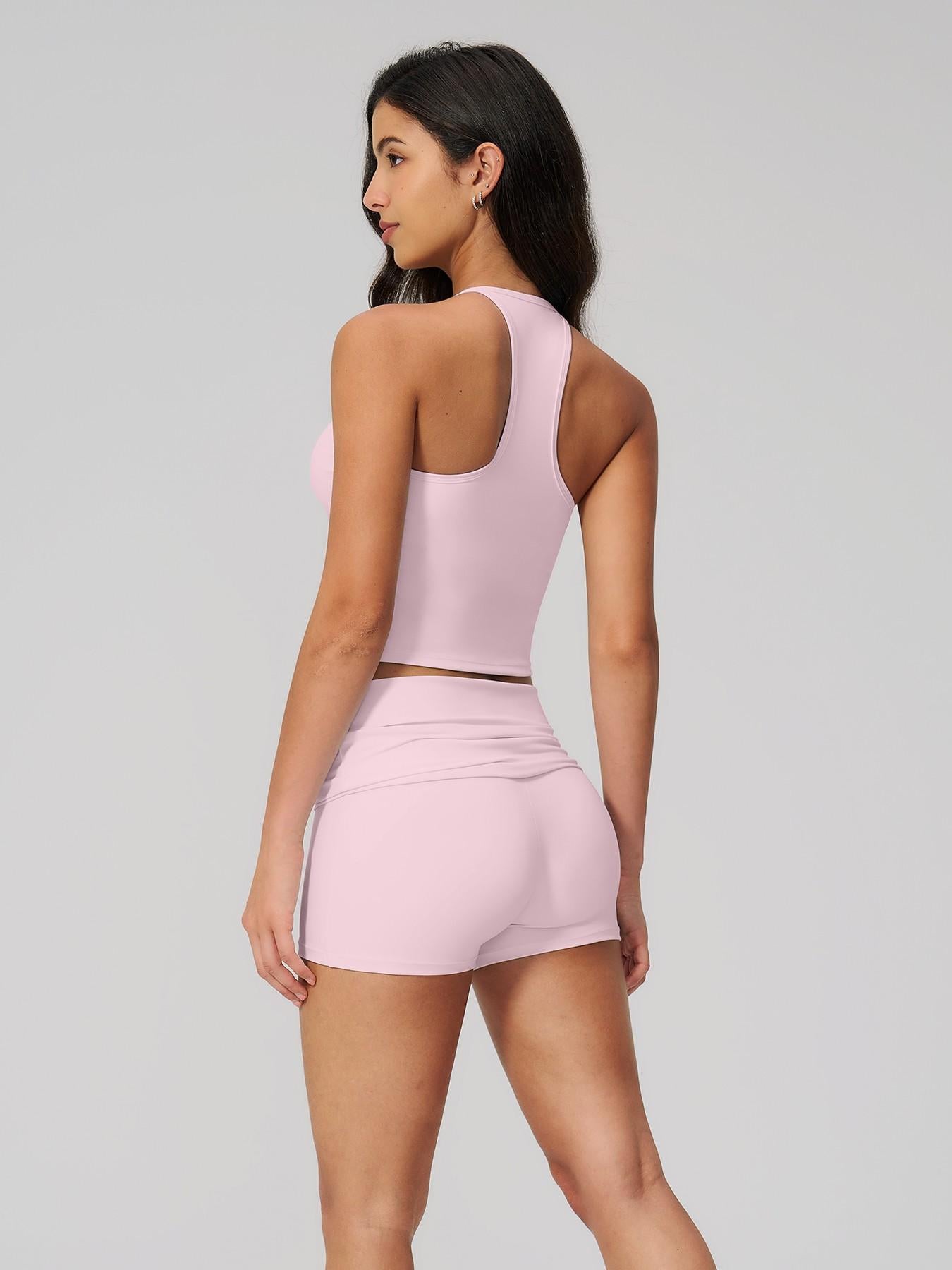 Cross-Border Fuzzy Yoga Set, Halter Backless High-End Fitness Running Sports Yoga Wear - image 12