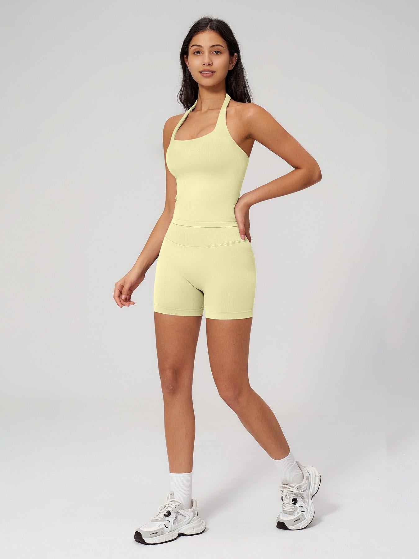 Seamless Yoga Set for Women, Tight Running Quick-Dry Sports Tank Top - image 14