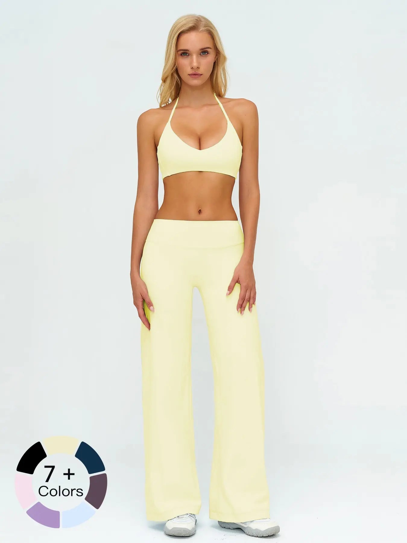 Women's Summer Outdoor Yoga Set, Slim Fit Backless Design