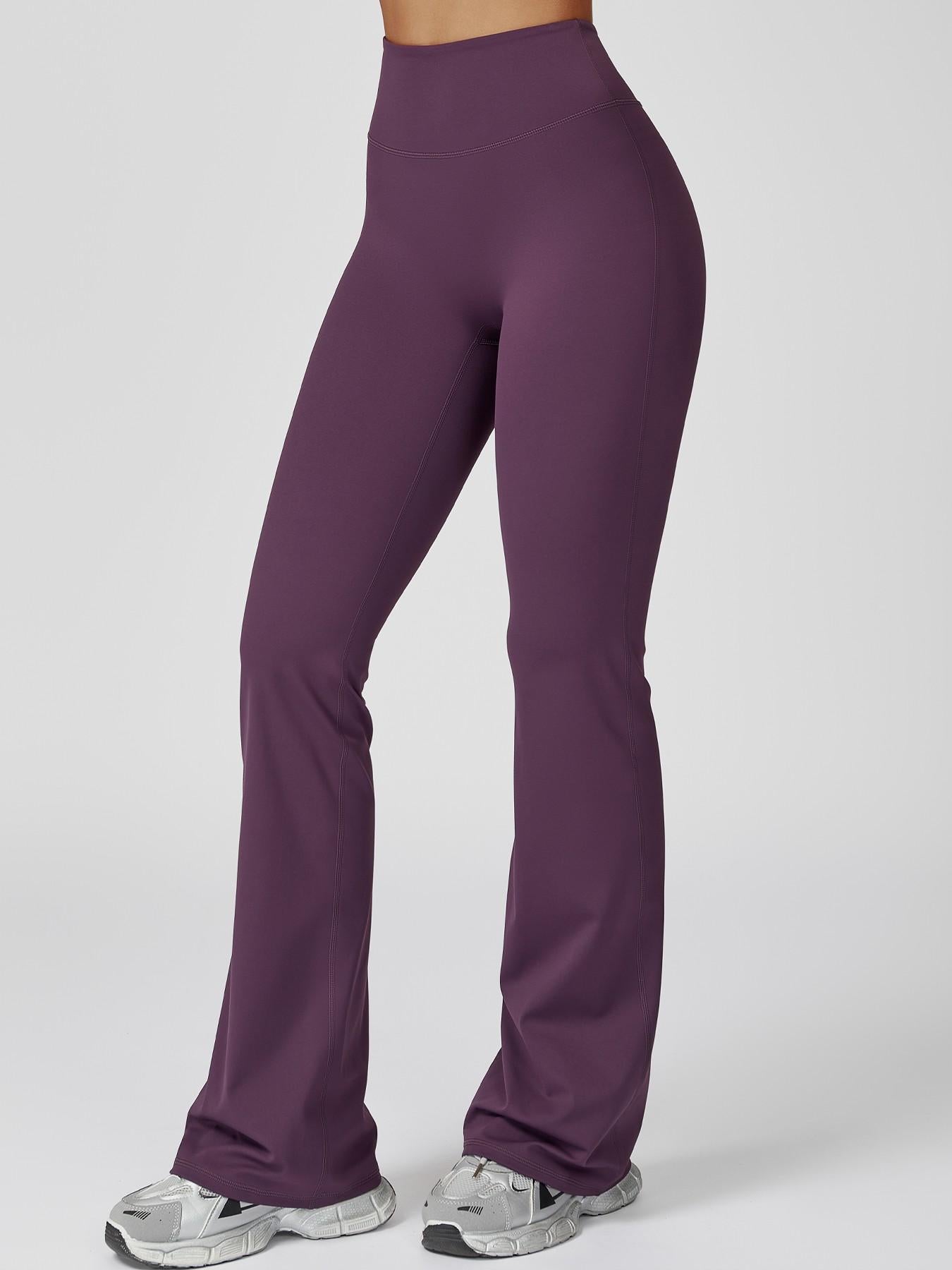 High Waist Yoga Pants, Fitted Wide Leg Bell Bottoms - image 14