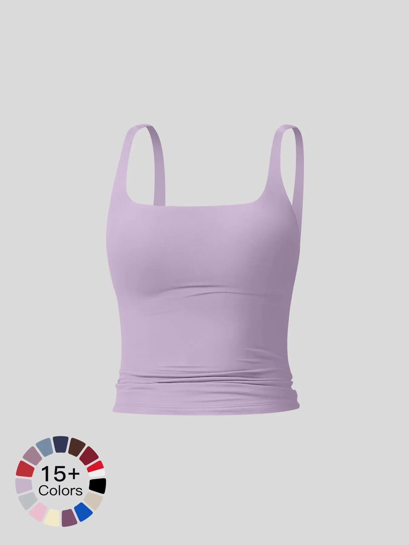Women's Solid Color Sports Tank Top for Yoga & Gym