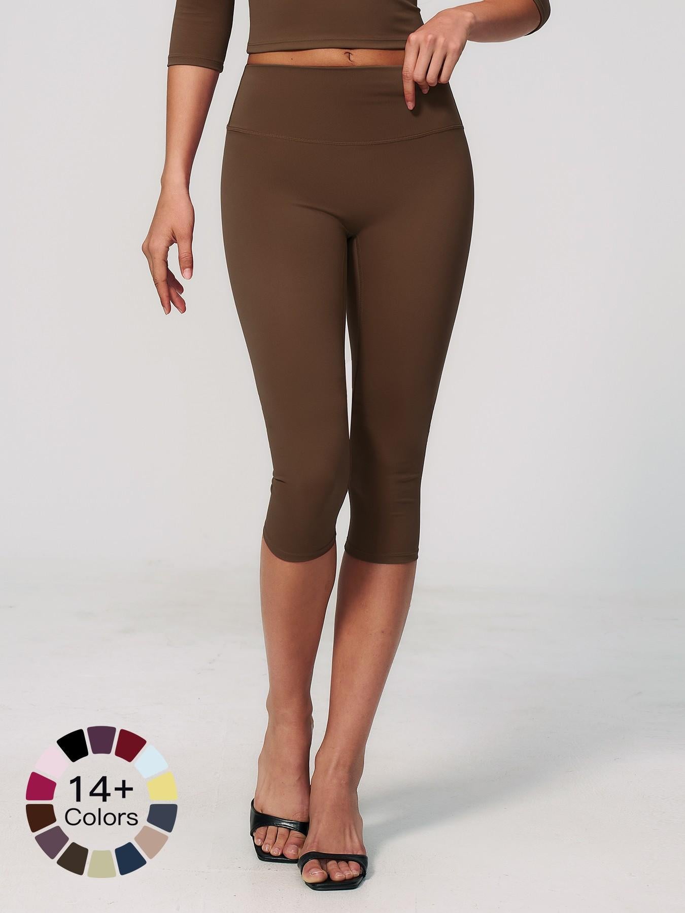 Cross-Border Fleece Yoga Pants, High-Waisted Tight Fit Slimming Gym Shorts - image 30