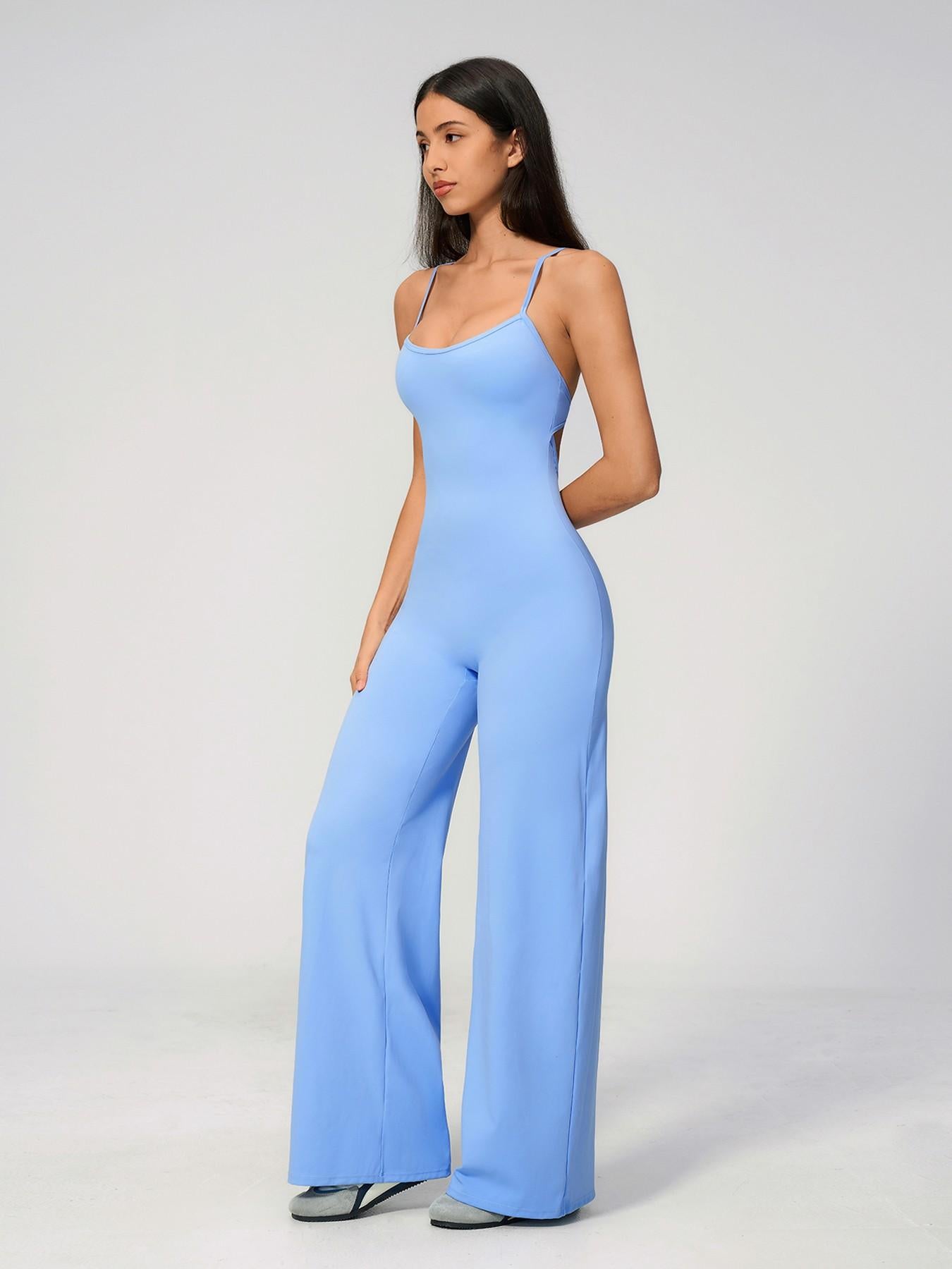 Cross Back Yoga Jumpsuit for Women, Sporty Style - image 16