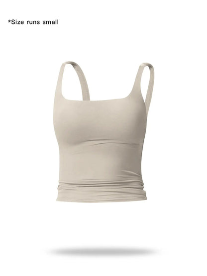 Women's Solid Color Sports Tank Top for Yoga & Gym