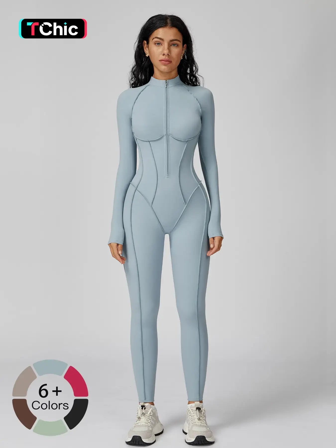 Women's High-Intensity Yoga Workout, Colorblock Stand Collar Romper