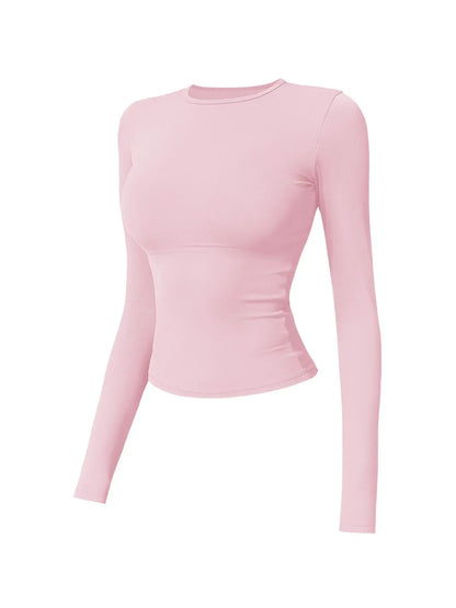 New Fleece Long Sleeve Yoga Top, High Strength Fitness Wear