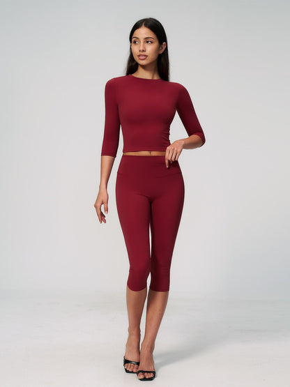 Women's New Fleece Sports Two-Piece Set, High-Waist Slim-Fit for Pilates - image 14
