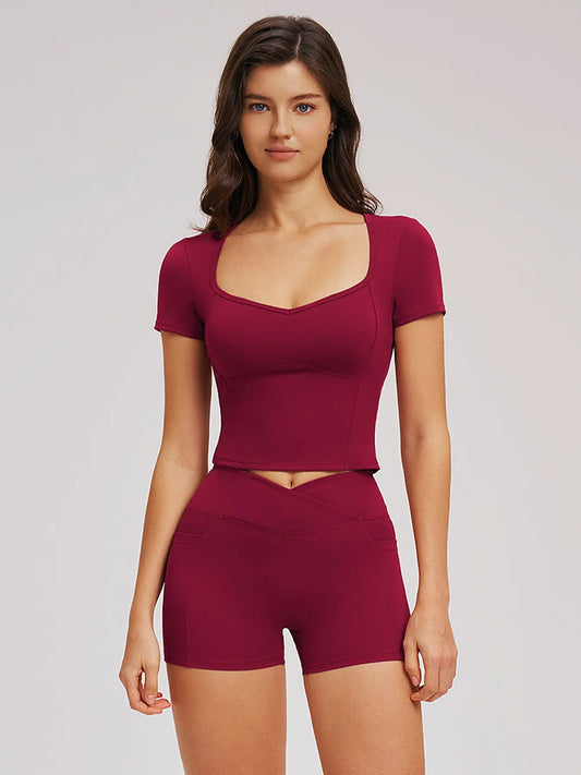 Spring Bare-feel Ultra-thin Sports Set, Tight Fashion Casual Yoga Set - image 7
