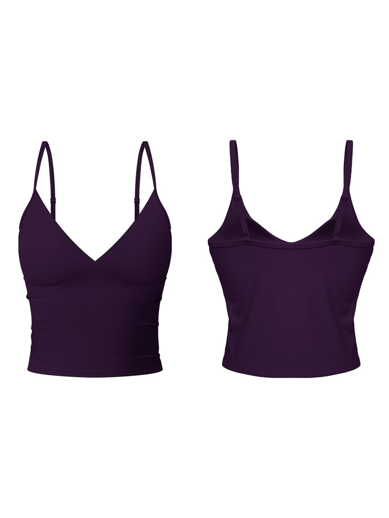 Women's Solid Color Sports Cami Top, Breathable Comfortable Sports Top - image 18