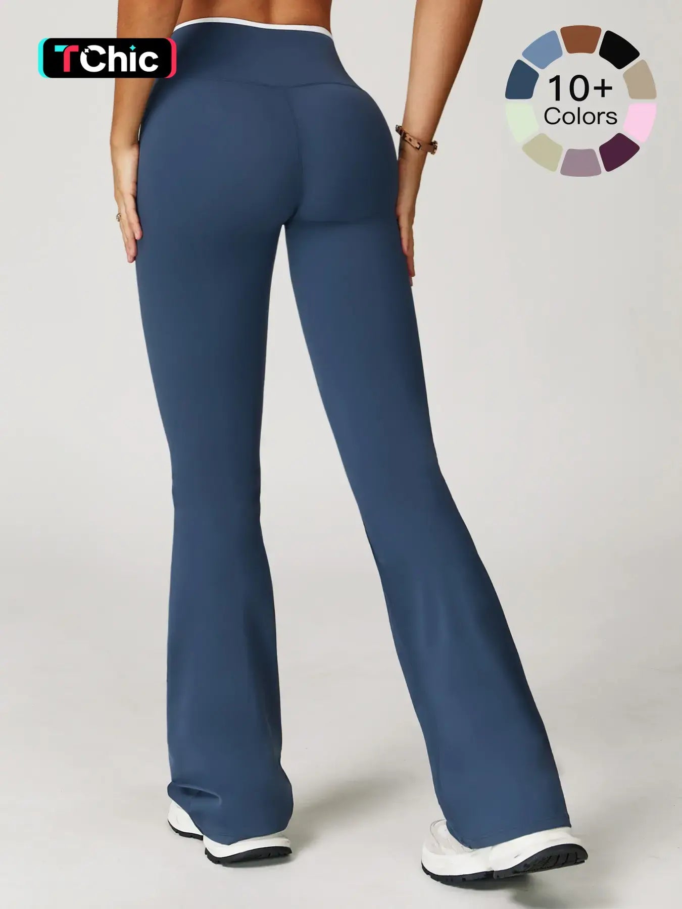 High-Waisted Quick-Dry Wide-Leg Active Pants, Activewear Bottoms