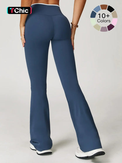 High-Waisted Quick-Dry Wide-Leg Active Pants, Activewear Bottoms