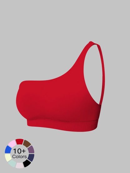 Cross-Border Spring New Single Shoulder Backless Yoga Bra, Workout Bras