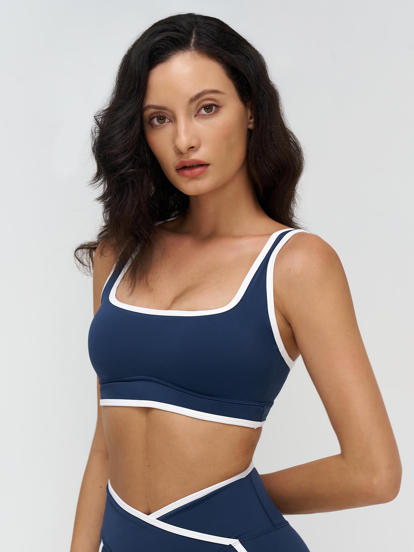 Women's Yoga Bralette, Large Square Neckline - image 11