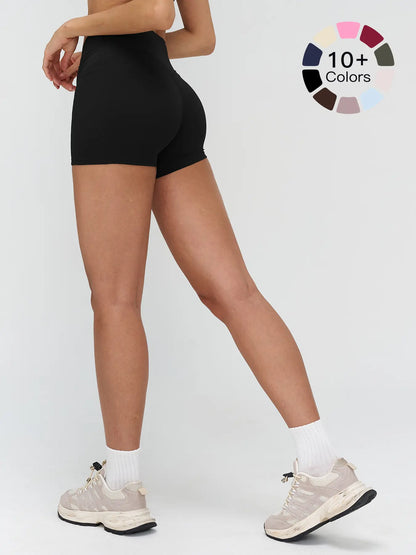 High Waist Yoga Shorts, Cross-Waist Tight-Fitting Yoga Pants