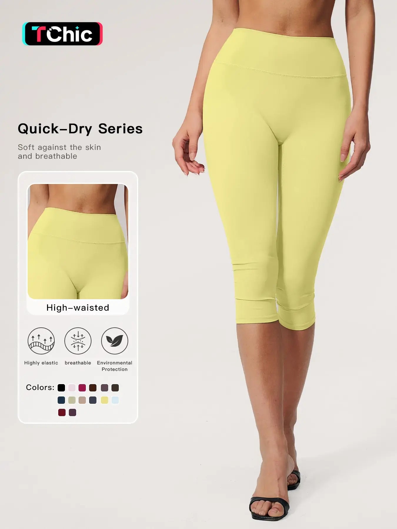 Cross-Border Fleece Yoga Pants, High-Waisted Tight Fit Slimming Gym Shorts