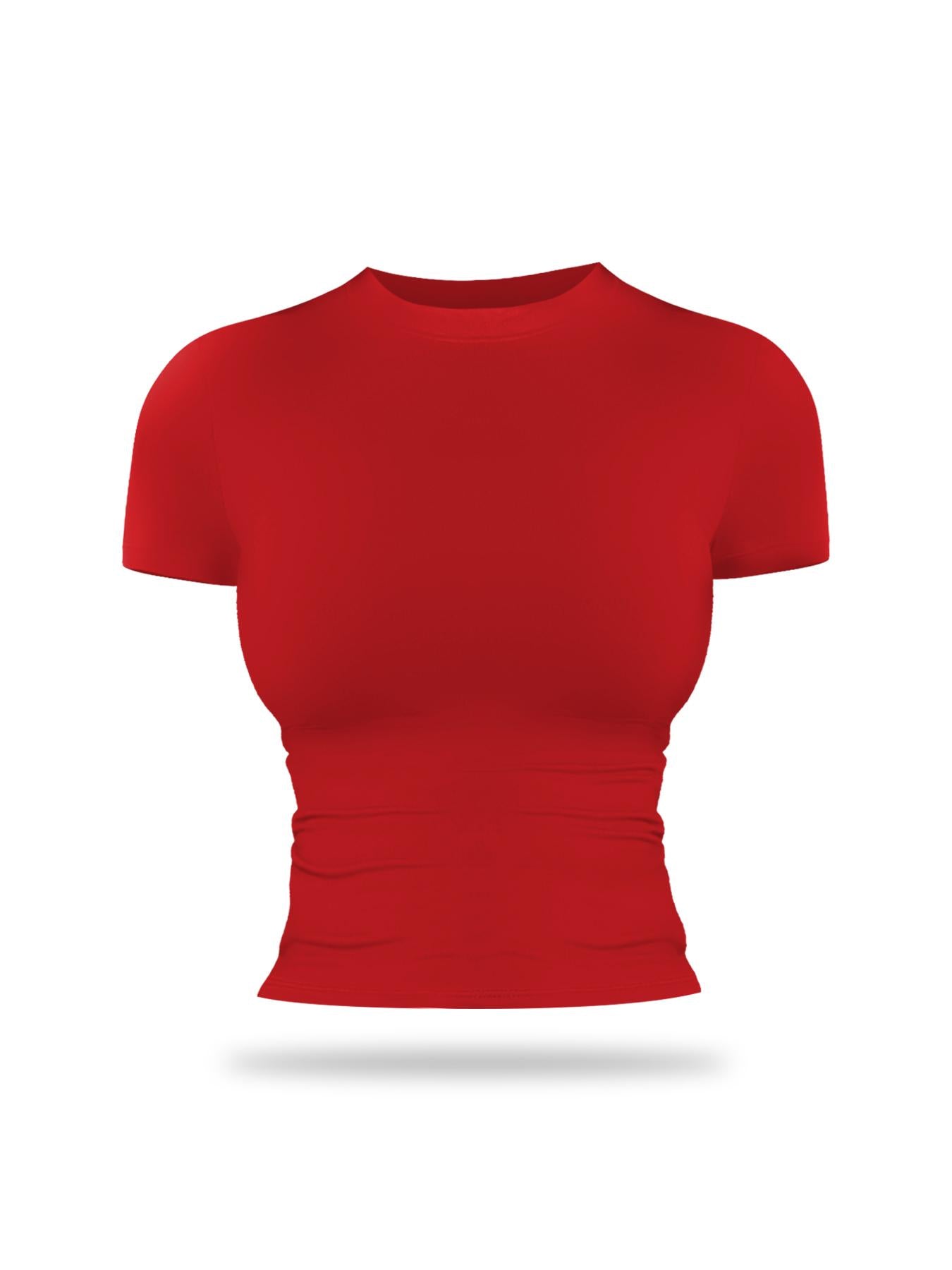Women's Solid Color Sports Tee, Fitness Sport Top - image 20